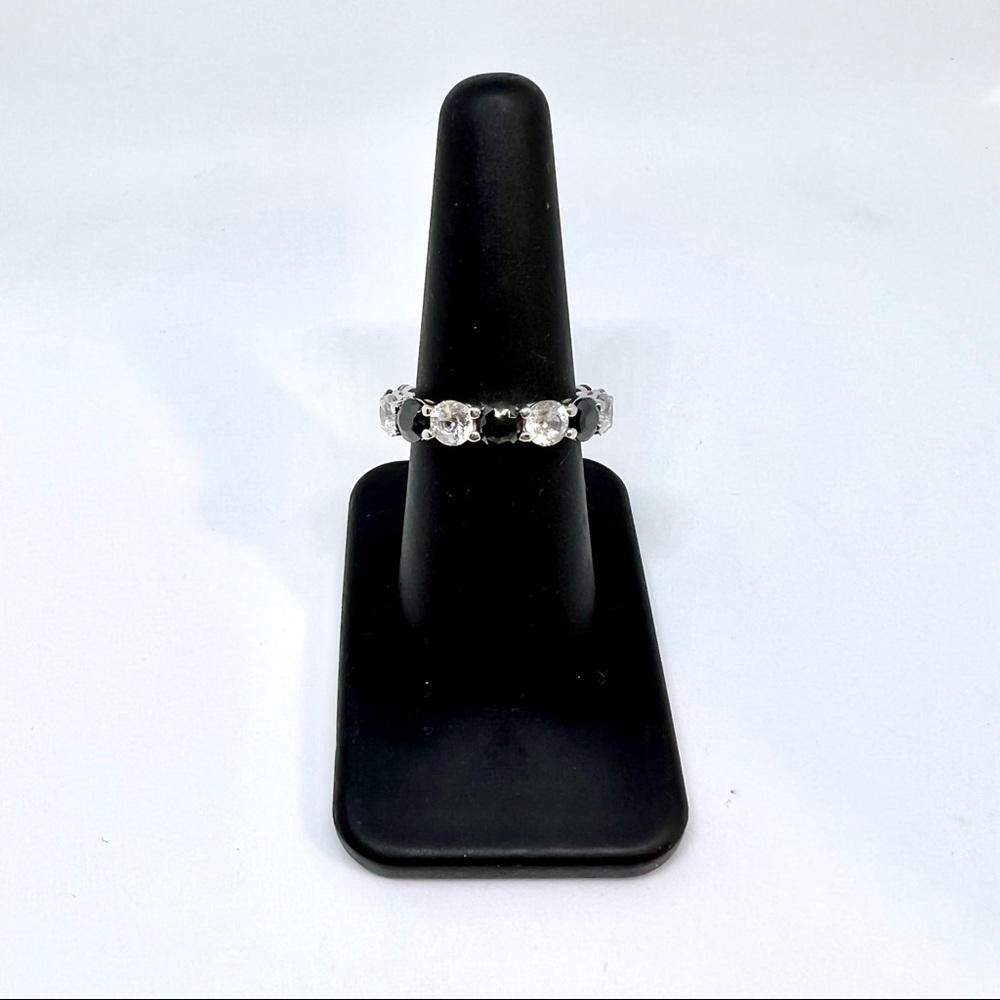 Diamonique x Amy Stran Colorful Band Ring Platinum Clad